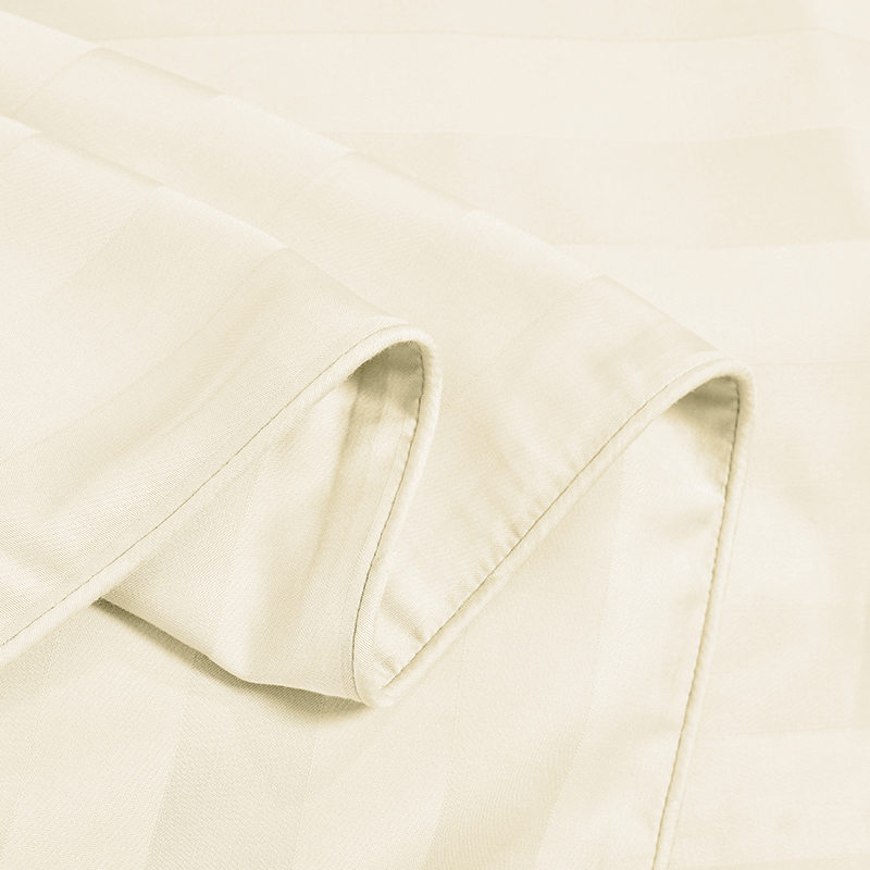 Folha de bambu de cetim macio branco fresco de verão king size conjunto de quatro