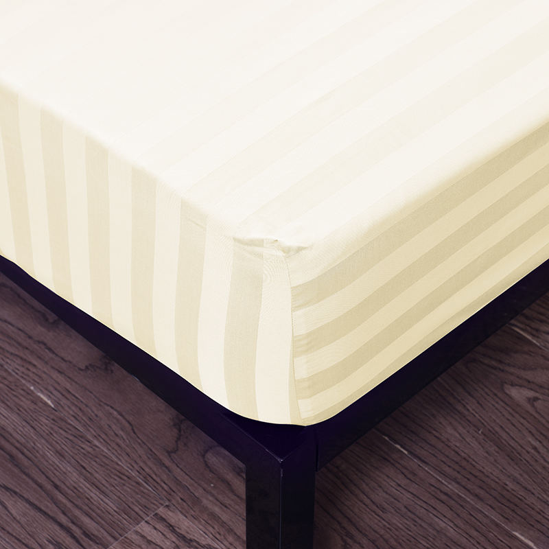 Folha de bambu de cetim macio branco fresco de verão king size conjunto de quatro
