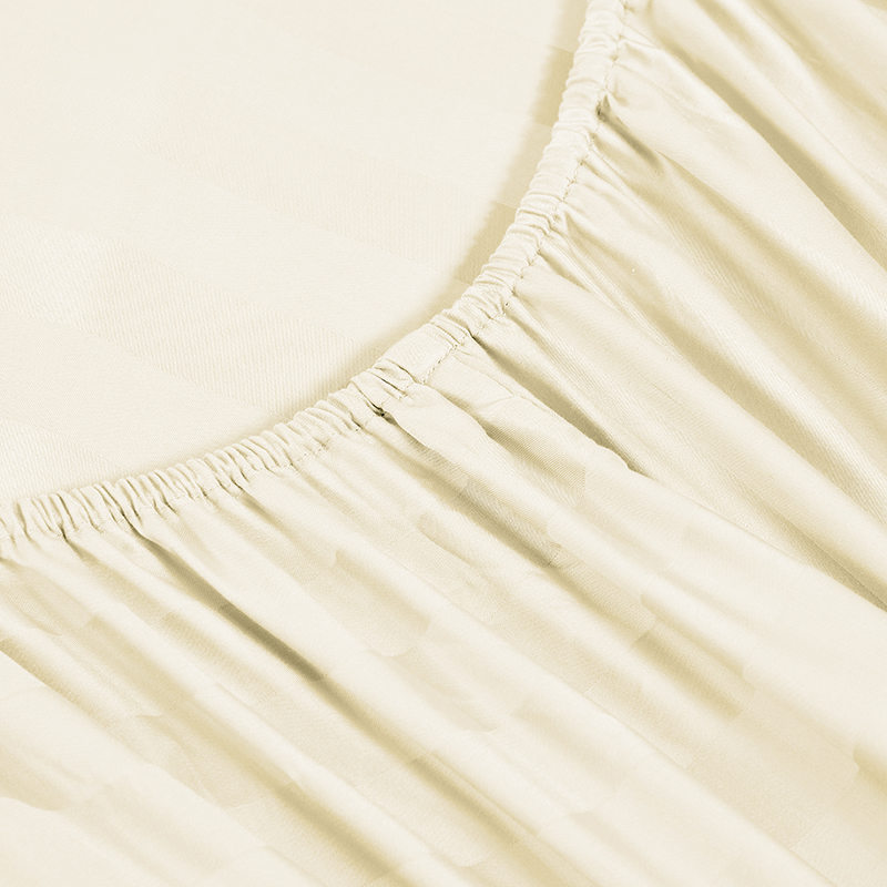 Folha de bambu de cetim macio branco fresco de verão king size conjunto de quatro