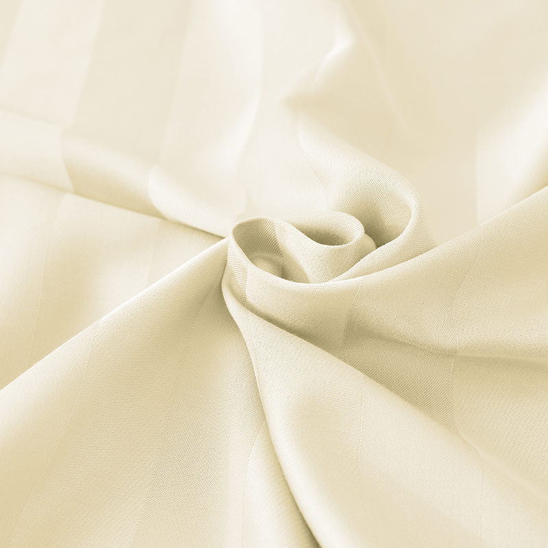 Folha de bambu de cetim macio branco fresco de verão king size conjunto de quatro
